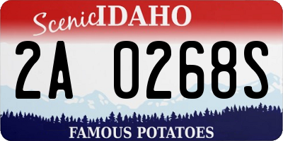 ID license plate 2A0268S