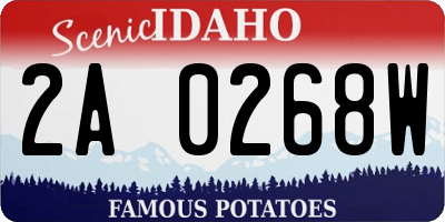 ID license plate 2A0268W