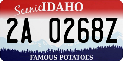 ID license plate 2A0268Z