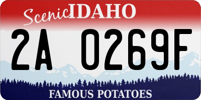 ID license plate 2A0269F