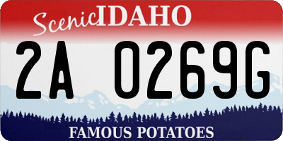 ID license plate 2A0269G