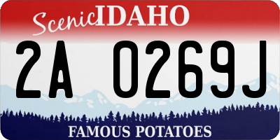 ID license plate 2A0269J
