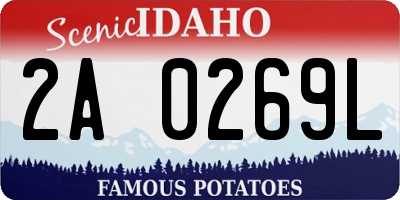 ID license plate 2A0269L