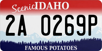 ID license plate 2A0269P