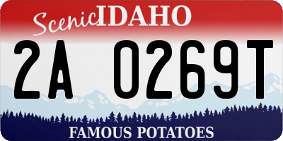 ID license plate 2A0269T