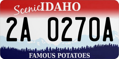 ID license plate 2A0270A