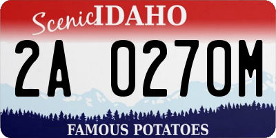 ID license plate 2A0270M