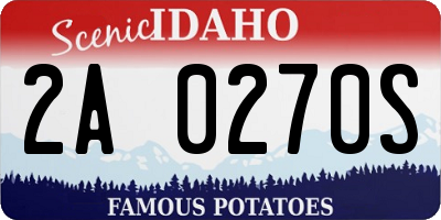 ID license plate 2A0270S