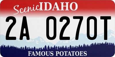 ID license plate 2A0270T