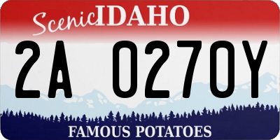 ID license plate 2A0270Y