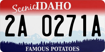 ID license plate 2A0271A