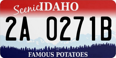 ID license plate 2A0271B