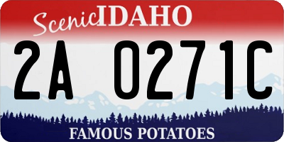 ID license plate 2A0271C