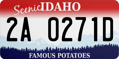 ID license plate 2A0271D