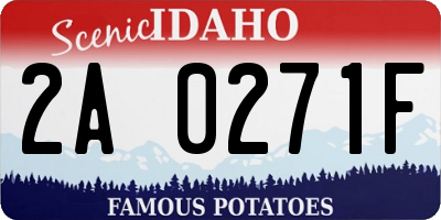 ID license plate 2A0271F