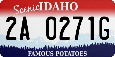 ID license plate 2A0271G