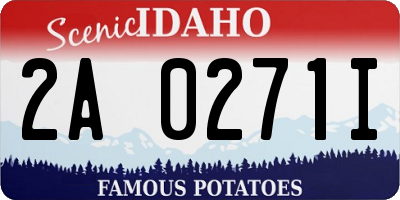 ID license plate 2A0271I