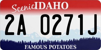 ID license plate 2A0271J