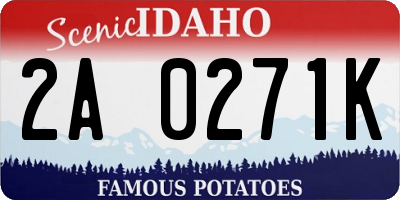 ID license plate 2A0271K