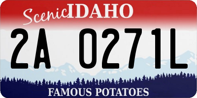 ID license plate 2A0271L