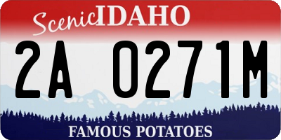 ID license plate 2A0271M
