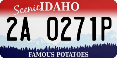 ID license plate 2A0271P