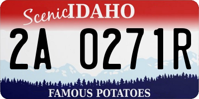 ID license plate 2A0271R