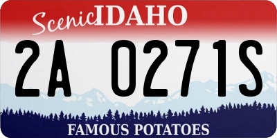ID license plate 2A0271S