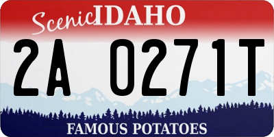 ID license plate 2A0271T