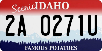 ID license plate 2A0271U