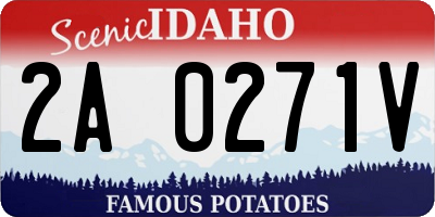ID license plate 2A0271V