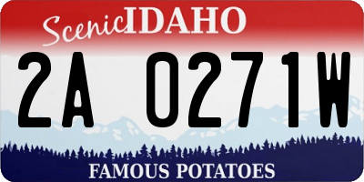ID license plate 2A0271W