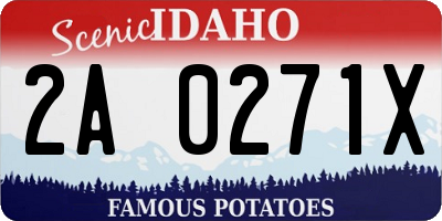 ID license plate 2A0271X