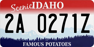 ID license plate 2A0271Z
