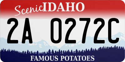 ID license plate 2A0272C