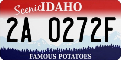 ID license plate 2A0272F