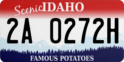 ID license plate 2A0272H