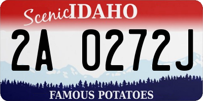 ID license plate 2A0272J