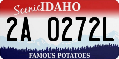 ID license plate 2A0272L