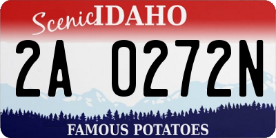 ID license plate 2A0272N