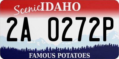 ID license plate 2A0272P