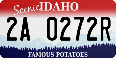 ID license plate 2A0272R