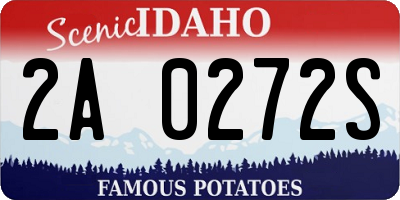 ID license plate 2A0272S