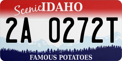 ID license plate 2A0272T
