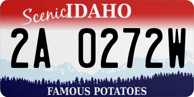ID license plate 2A0272W