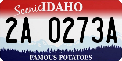 ID license plate 2A0273A