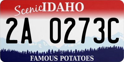 ID license plate 2A0273C