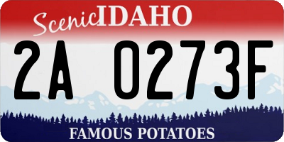 ID license plate 2A0273F