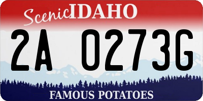ID license plate 2A0273G