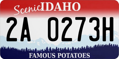 ID license plate 2A0273H